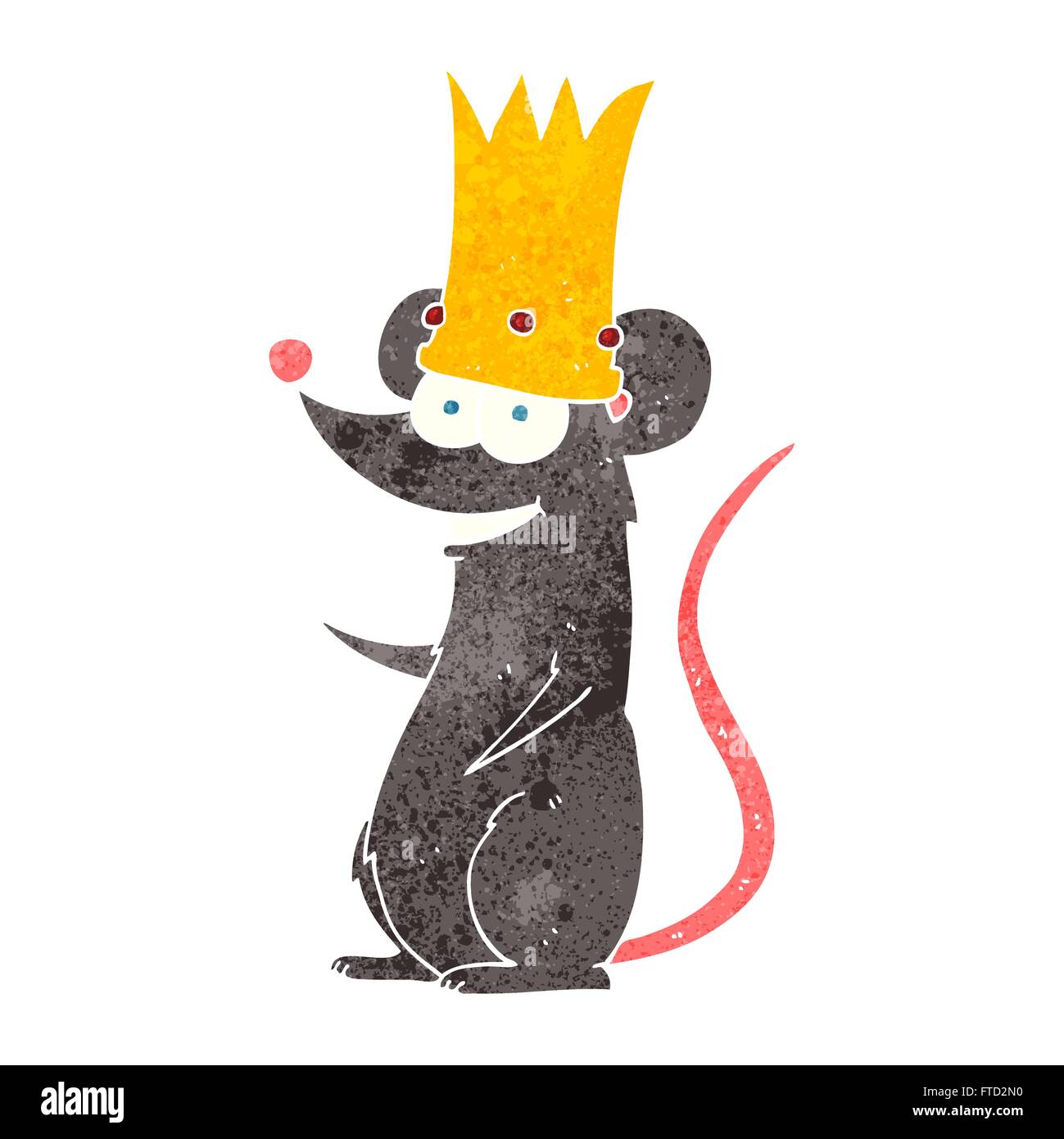 freehand retro cartoon rat king Stock Vector Image & Art - Alamy