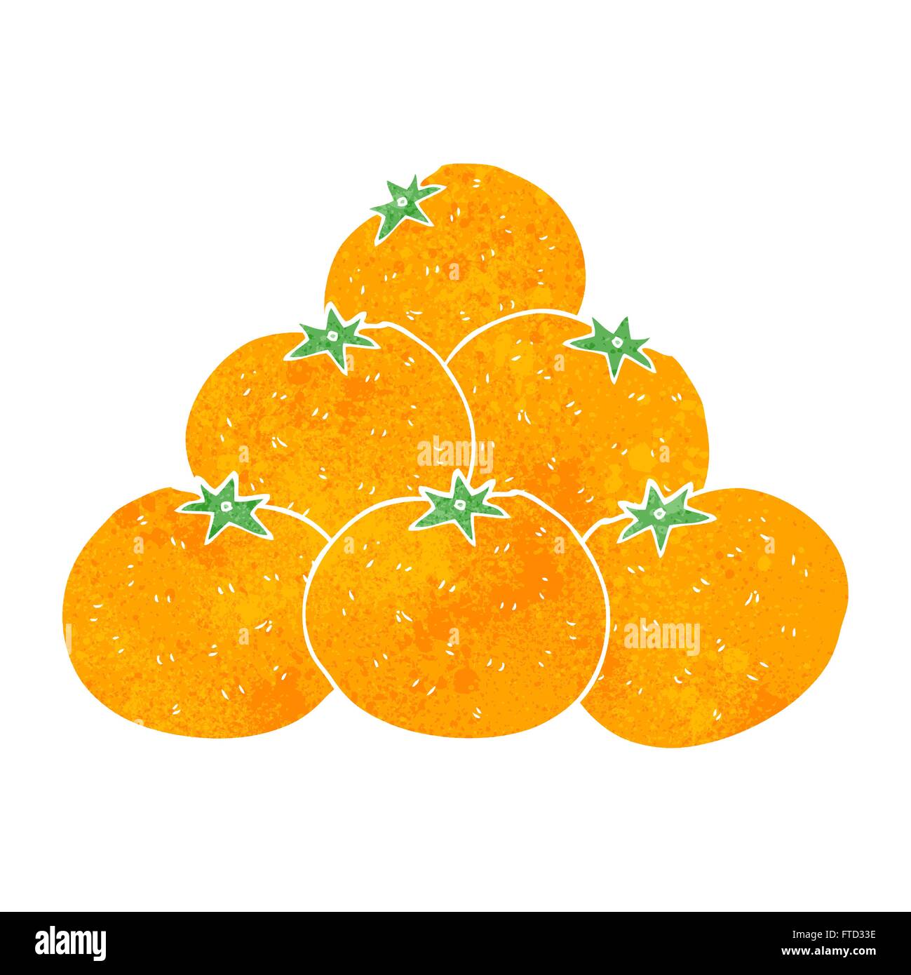 freehand retro cartoon oranges Stock Vector Image & Art Alamy