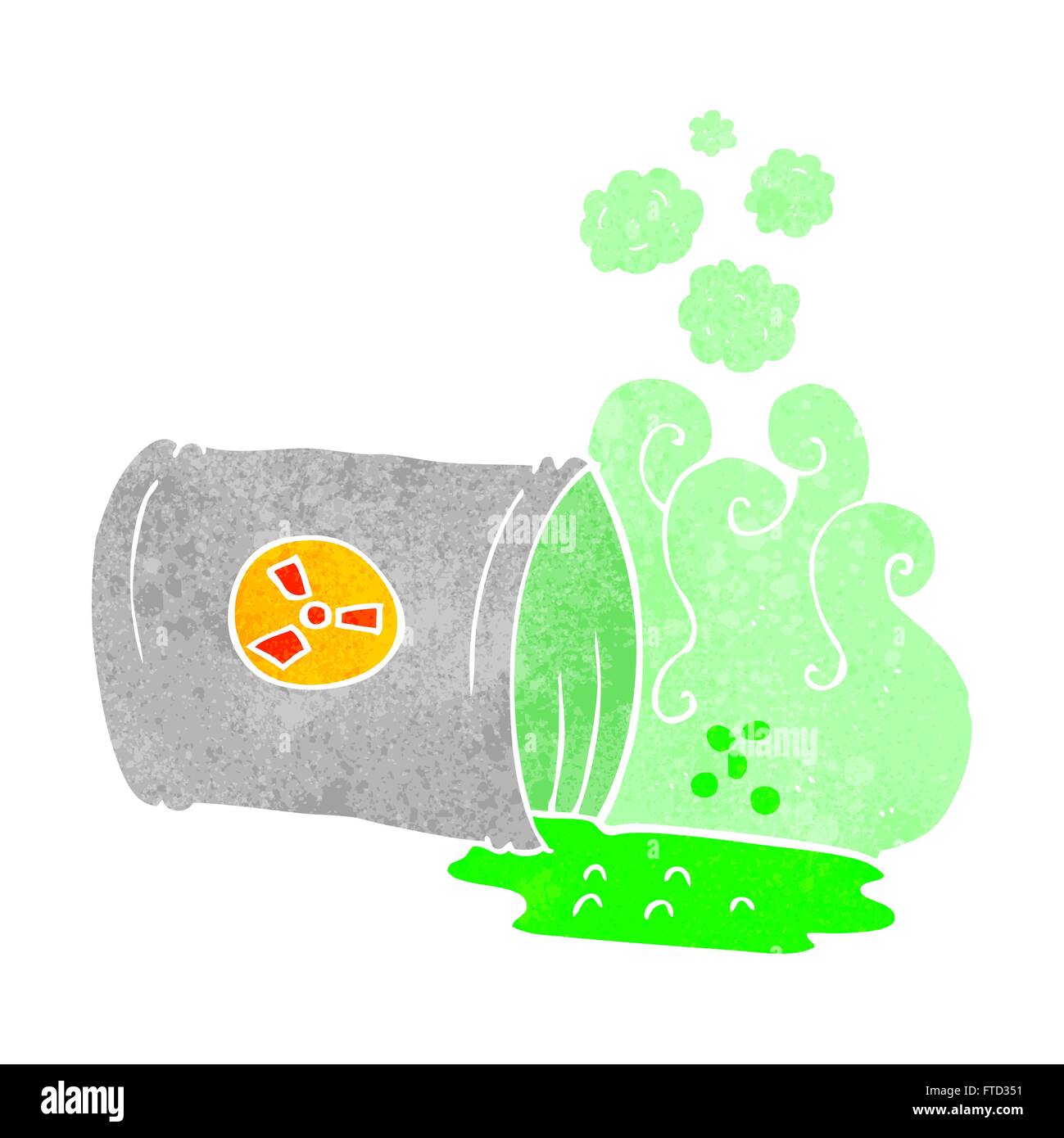 freehand retro cartoon nuclear waste Stock Vector Image & Art - Alamy