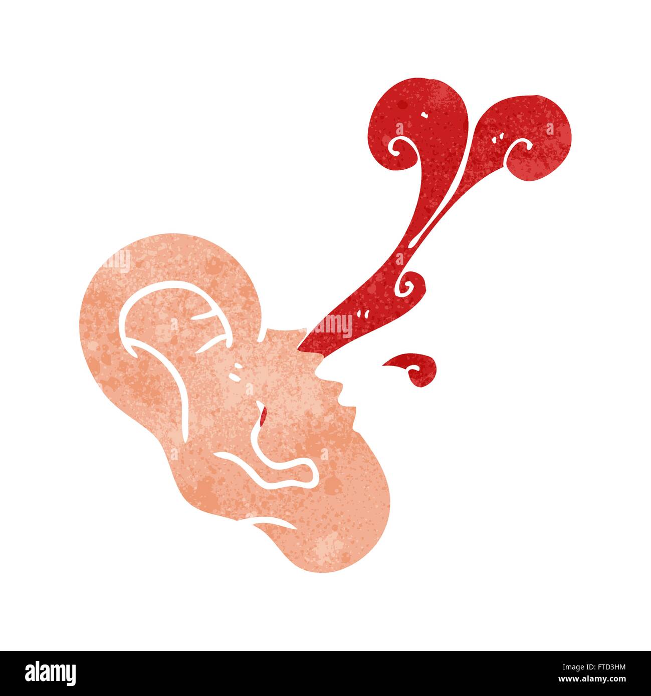 freehand drawn retro cartoon severed ear Stock Vector Image & Art - Alamy