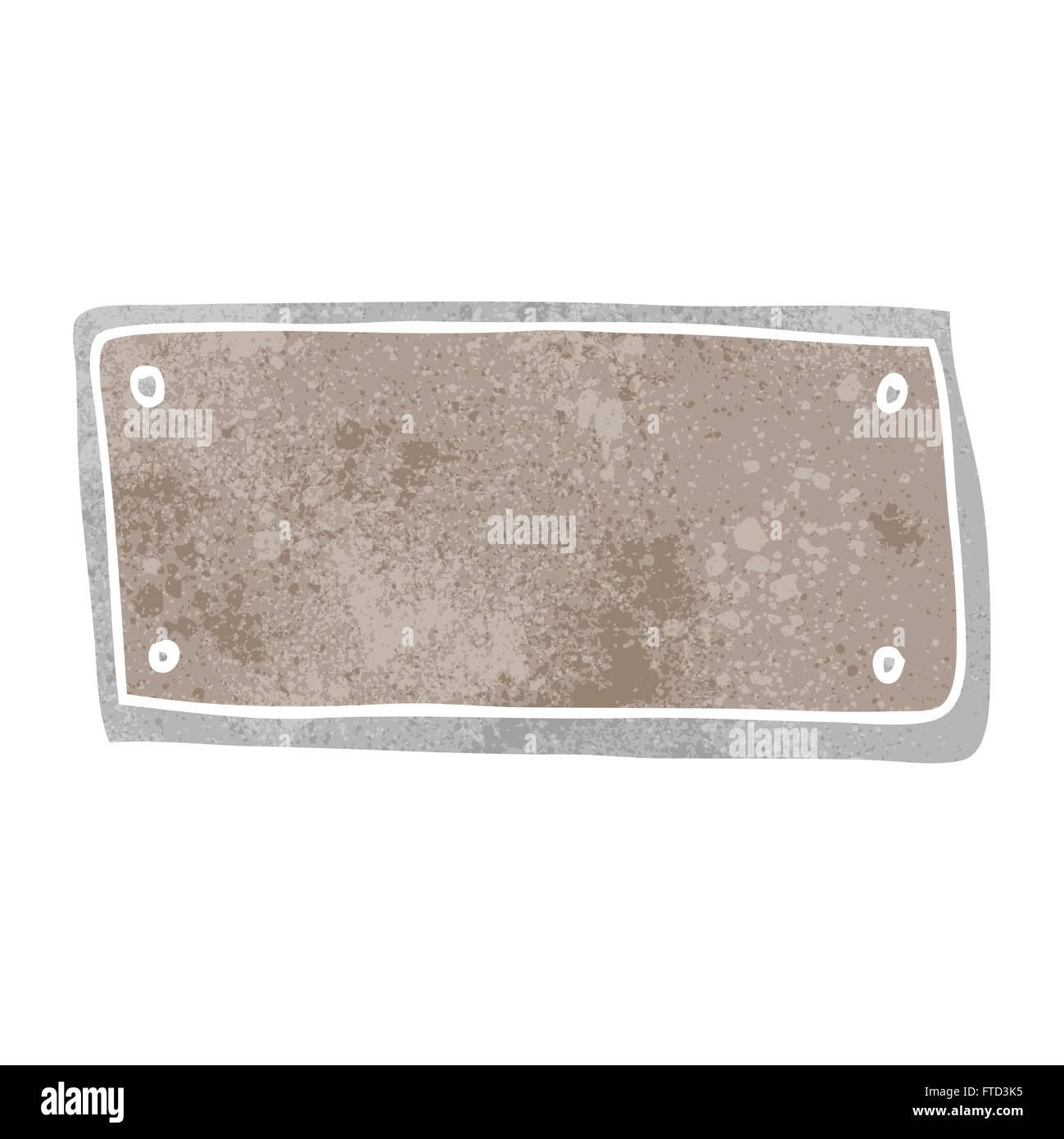 freehand drawn retro cartoon blank sign Stock Vector Image & Art Alamy