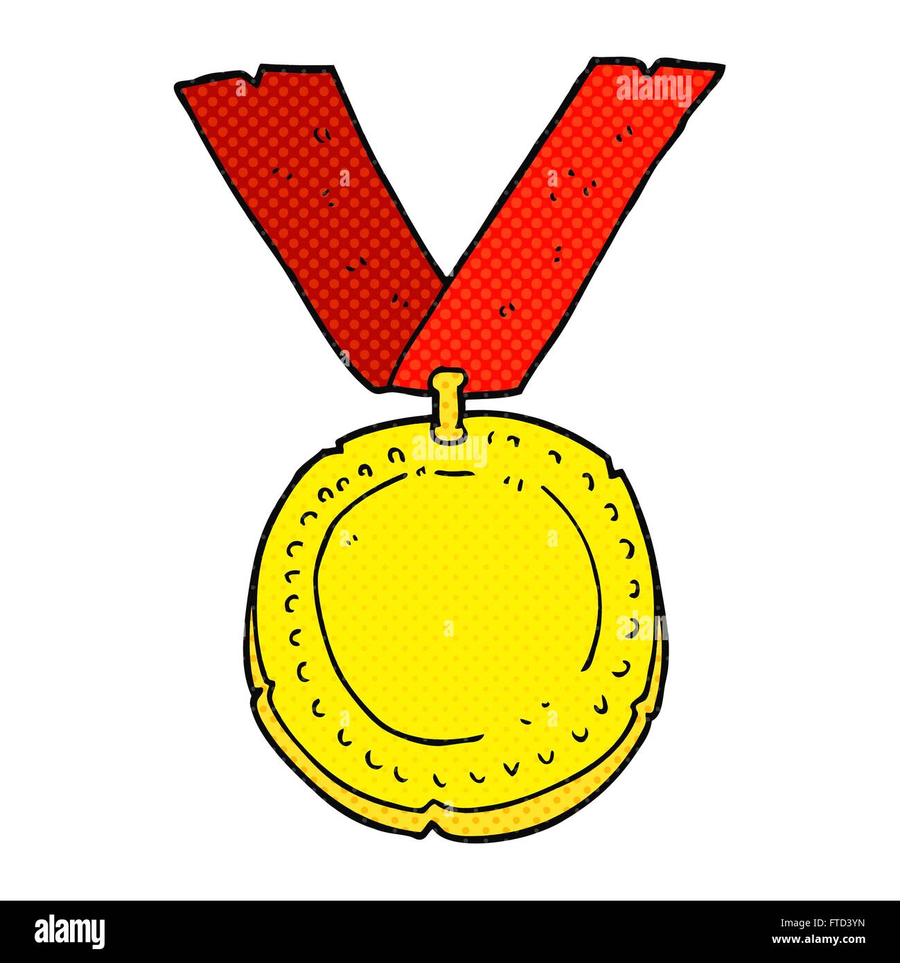 freehand drawn cartoon medal Stock Vector