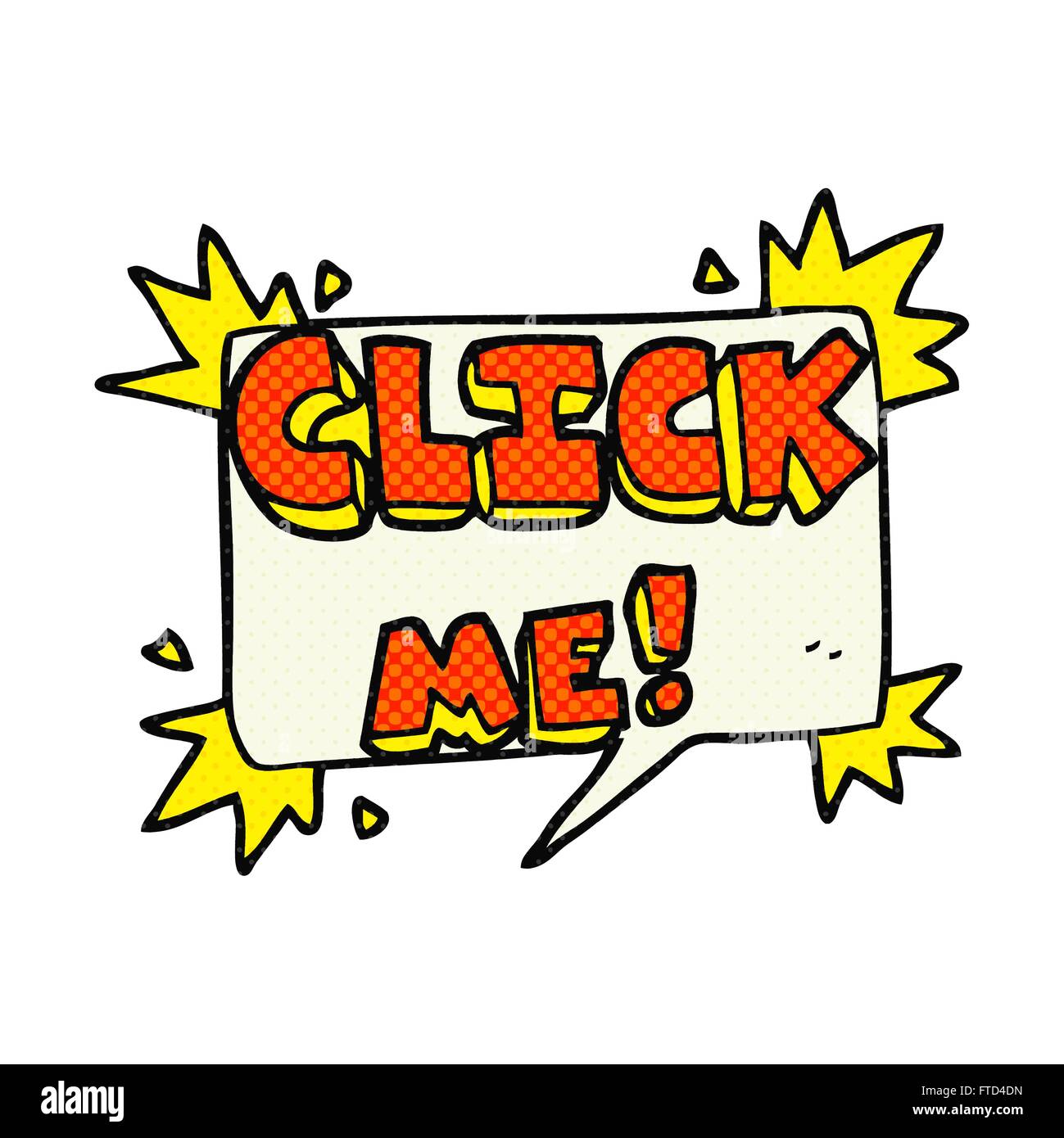 freehand drawn cartoon click me symbol Stock Vector Image & Art - Alamy