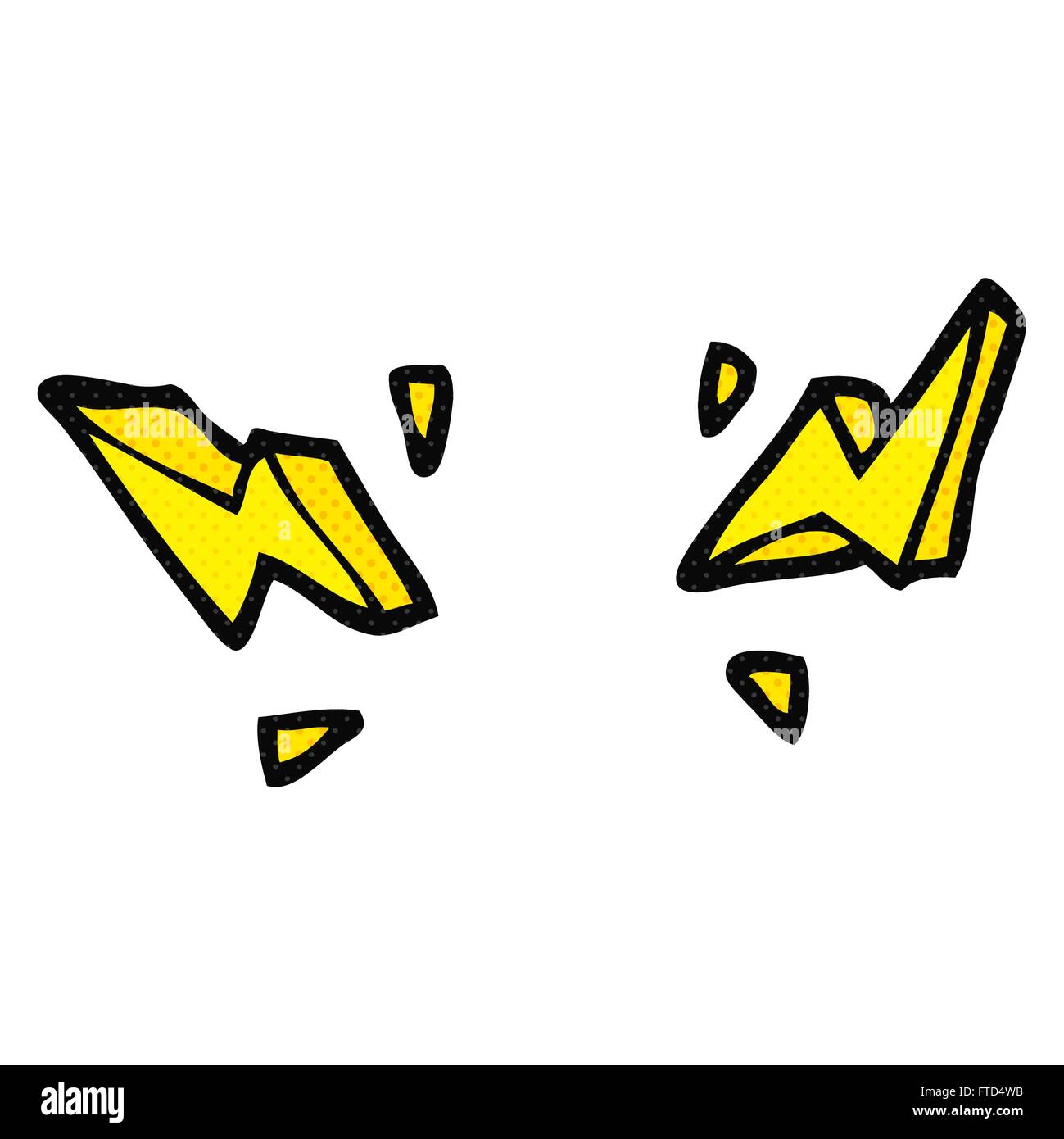 freehand drawn cartoon decorative doodle lightning bolts Stock Vector ...