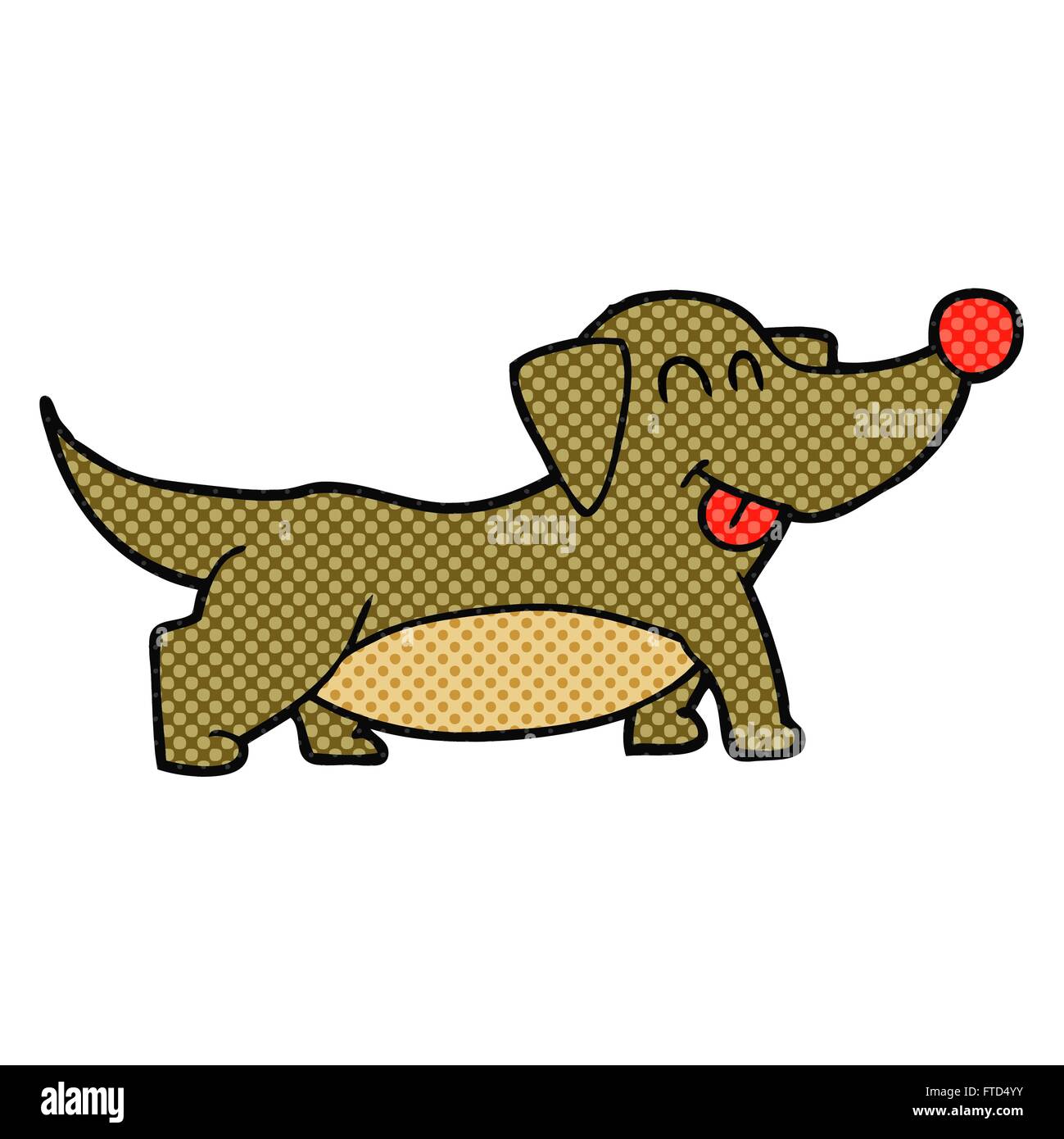 freehand drawn cartoon happy little dog Stock Vector Image & Art - Alamy