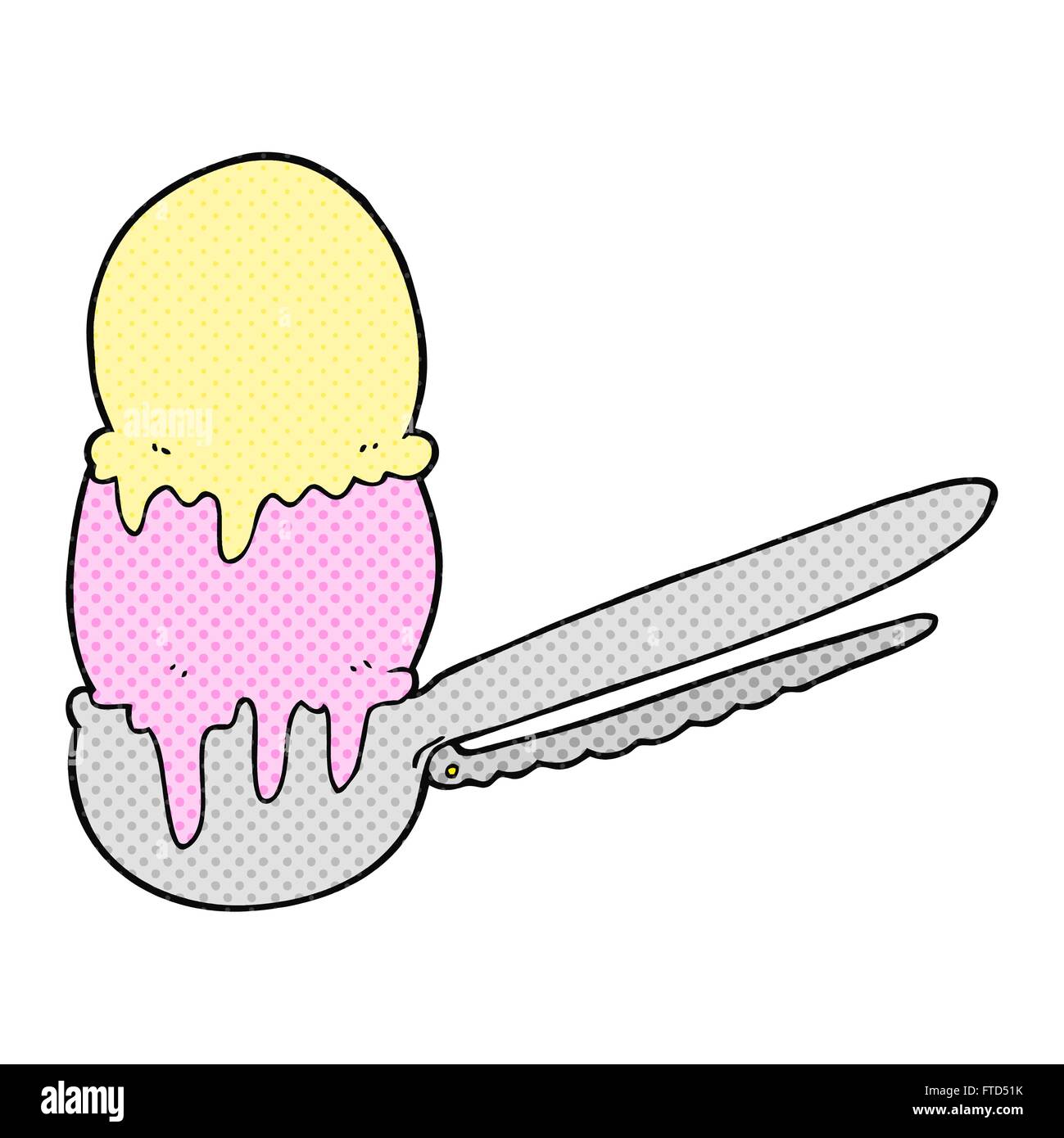 freehand drawn cartoon scoop of ice cream Stock Vector Image & Art Alamy
