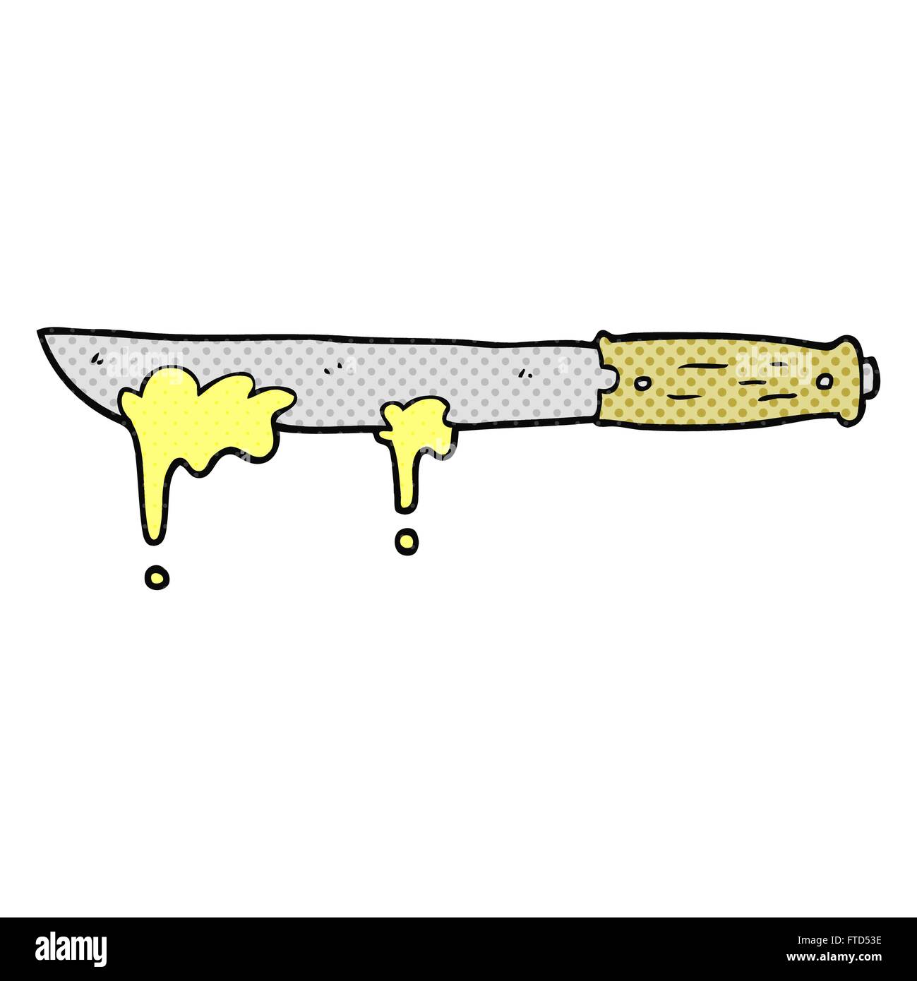 freehand drawn cartoon butter knife Stock Vector Image & Art Alamy