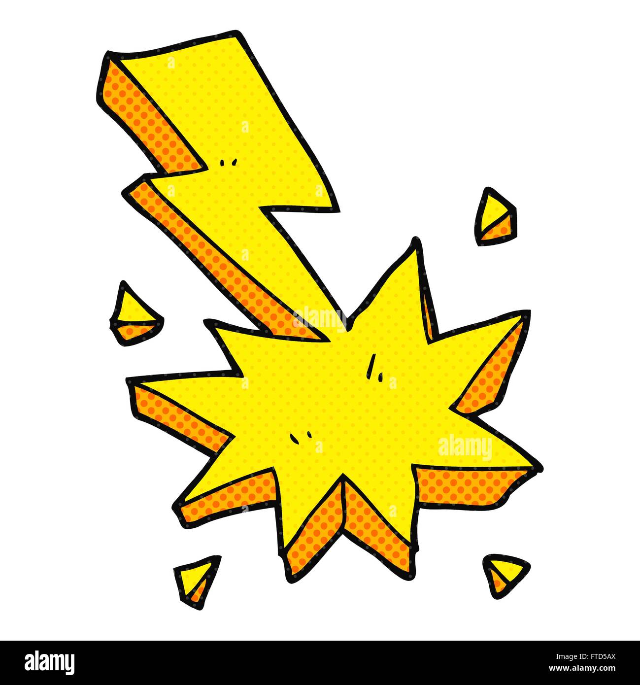 freehand drawn cartoon lighting strike symbol Stock Vector Image & Art