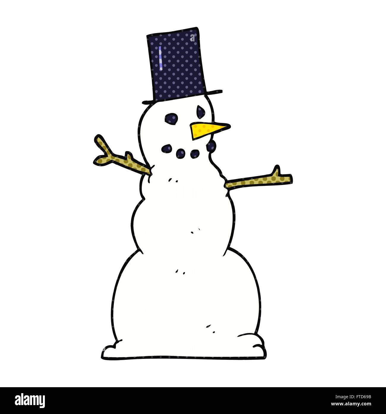 freehand drawn cartoon snowman Stock Vector Image & Art - Alamy