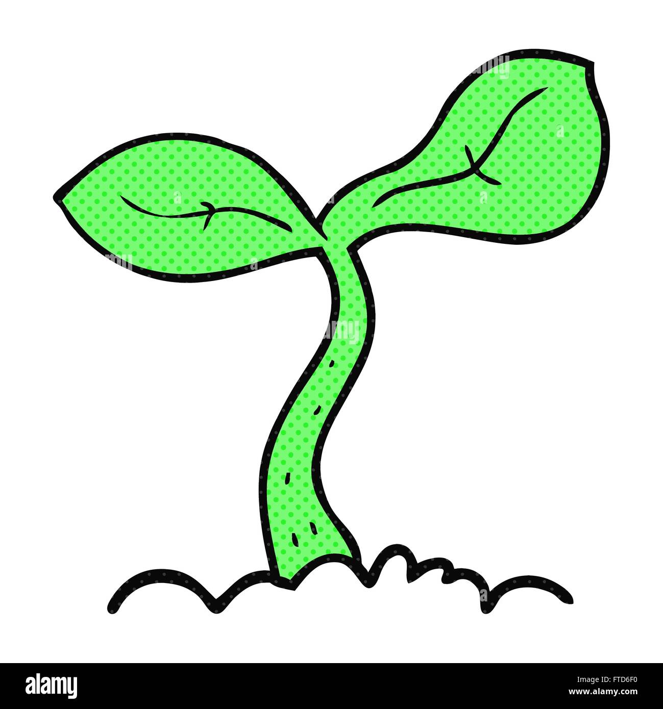 freehand drawn cartoon seedling growing Stock Vector