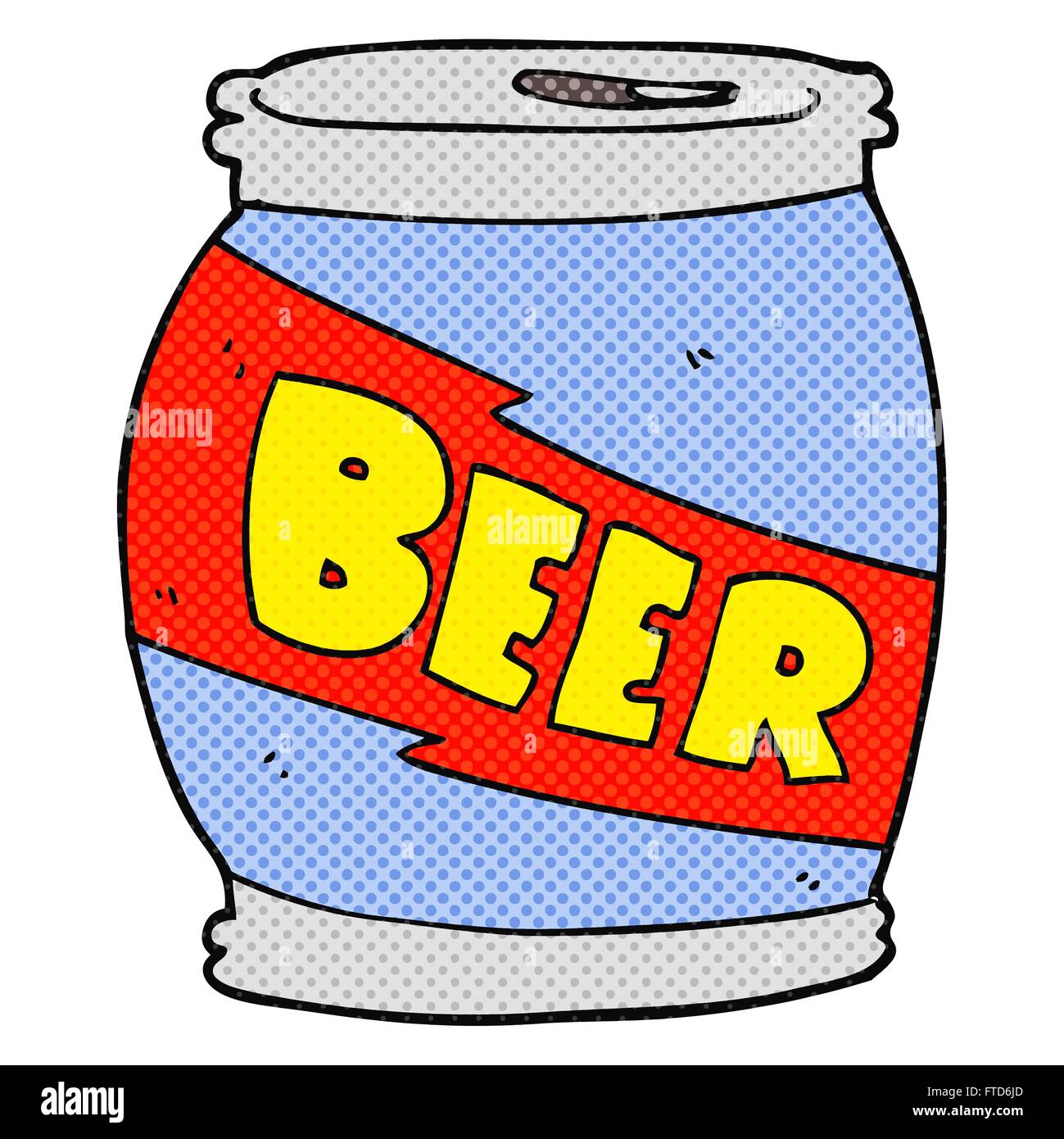 freehand drawn cartoon beer can Stock Vector