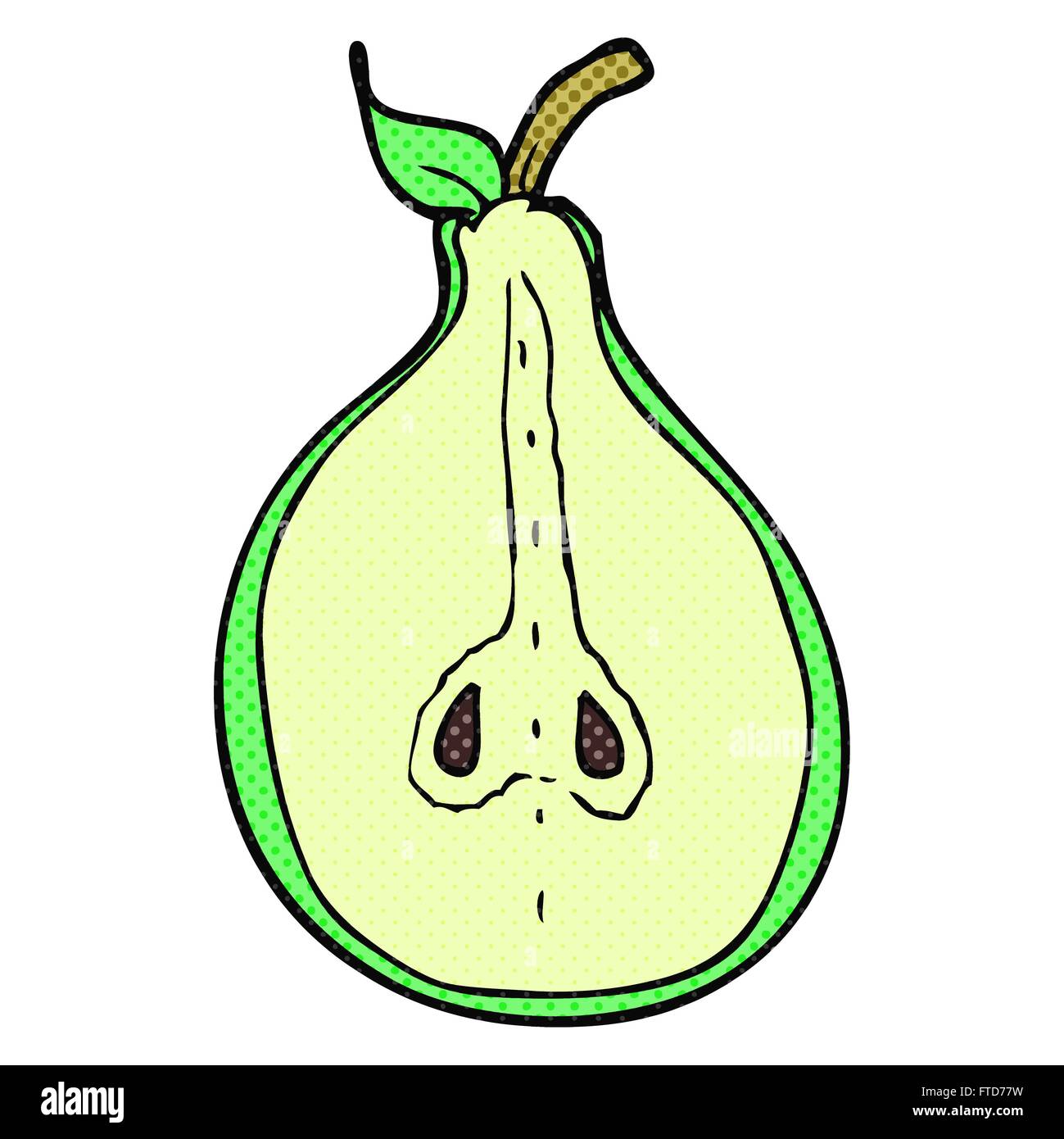 freehand drawn cartoon pear Stock Vector Image & Art - Alamy