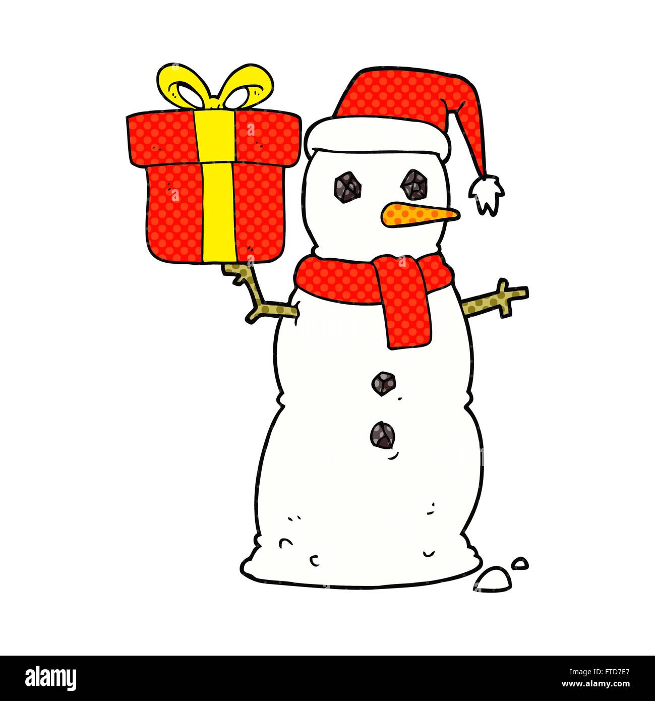 freehand drawn cartoon snowman Stock Vector Image & Art - Alamy