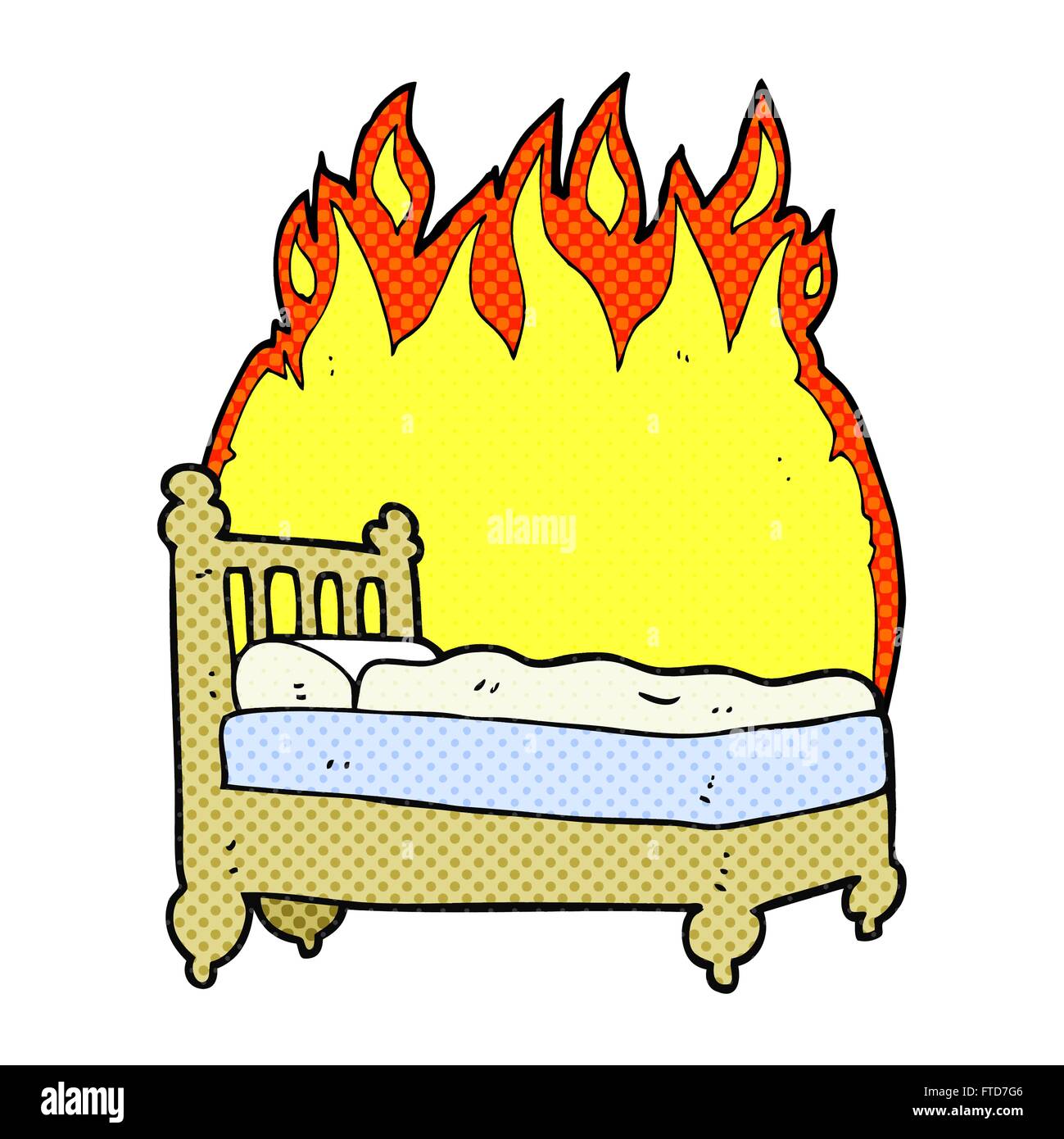 freehand drawn cartoon beds are burning Stock Vector Image & Art Alamy
