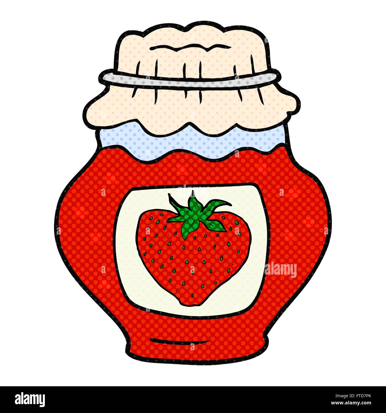 freehand drawn cartoon jar of strawberry jam Stock Vector Image & Art