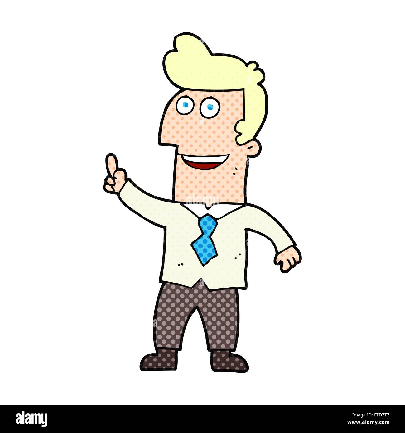 freehand drawn cartoon businessman pointing Stock Vector Image & Art ...