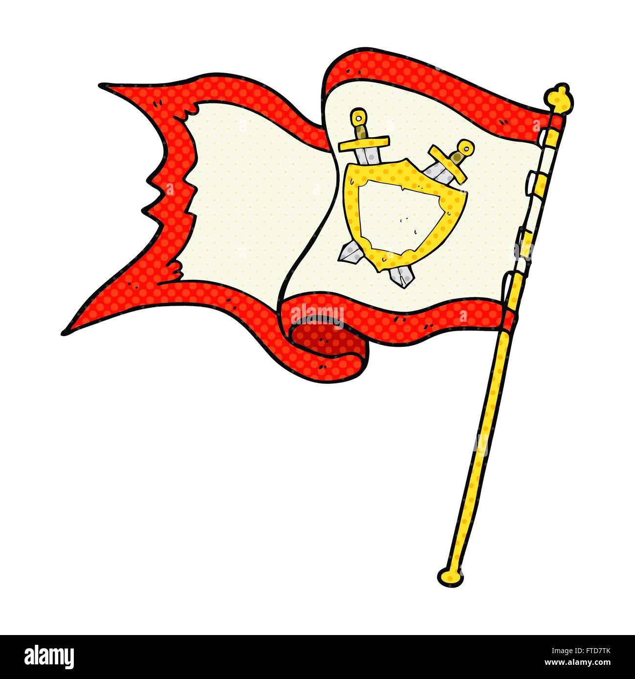 freehand drawn cartoon flag blowing in wind Stock Vector Image & Art