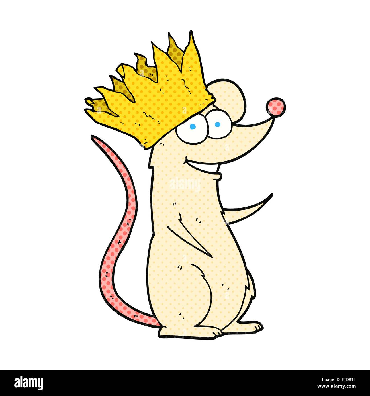 freehand retro cartoon rat king Stock Vector Image & Art - Alamy