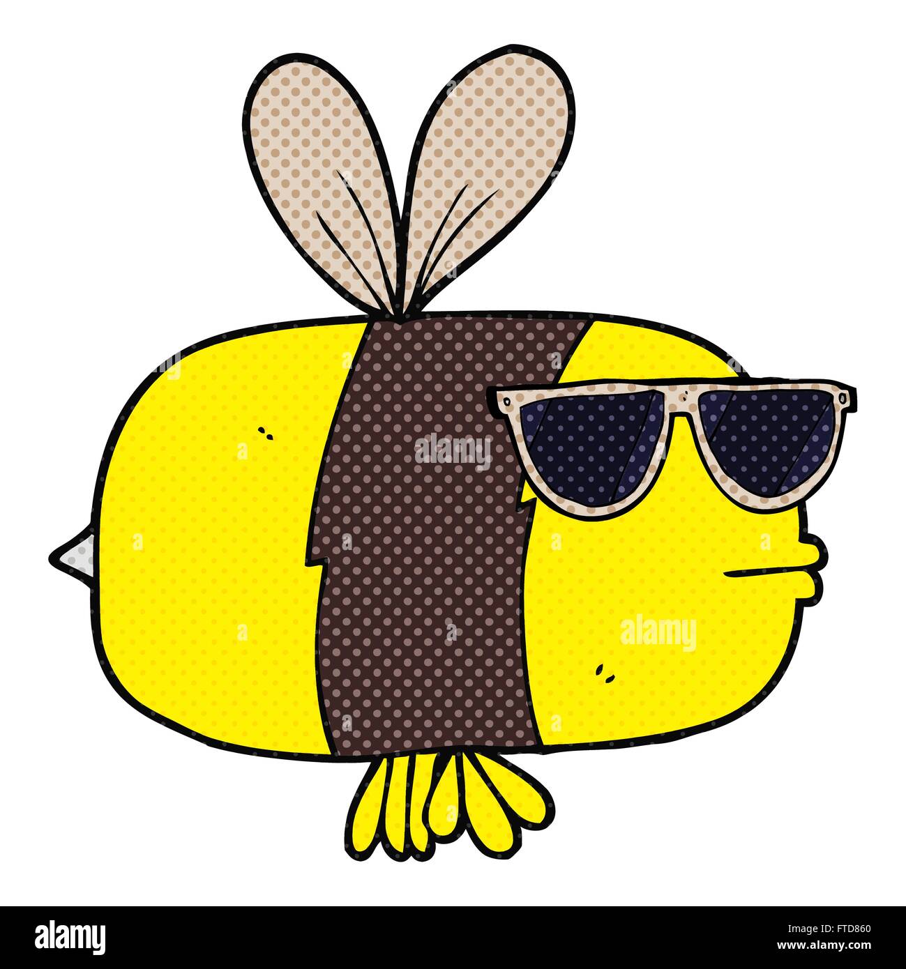 freehand drawn cartoon bee wearing sunglasses Stock Vector Image \u0026 Art -  Alamy, image size:1299x1390