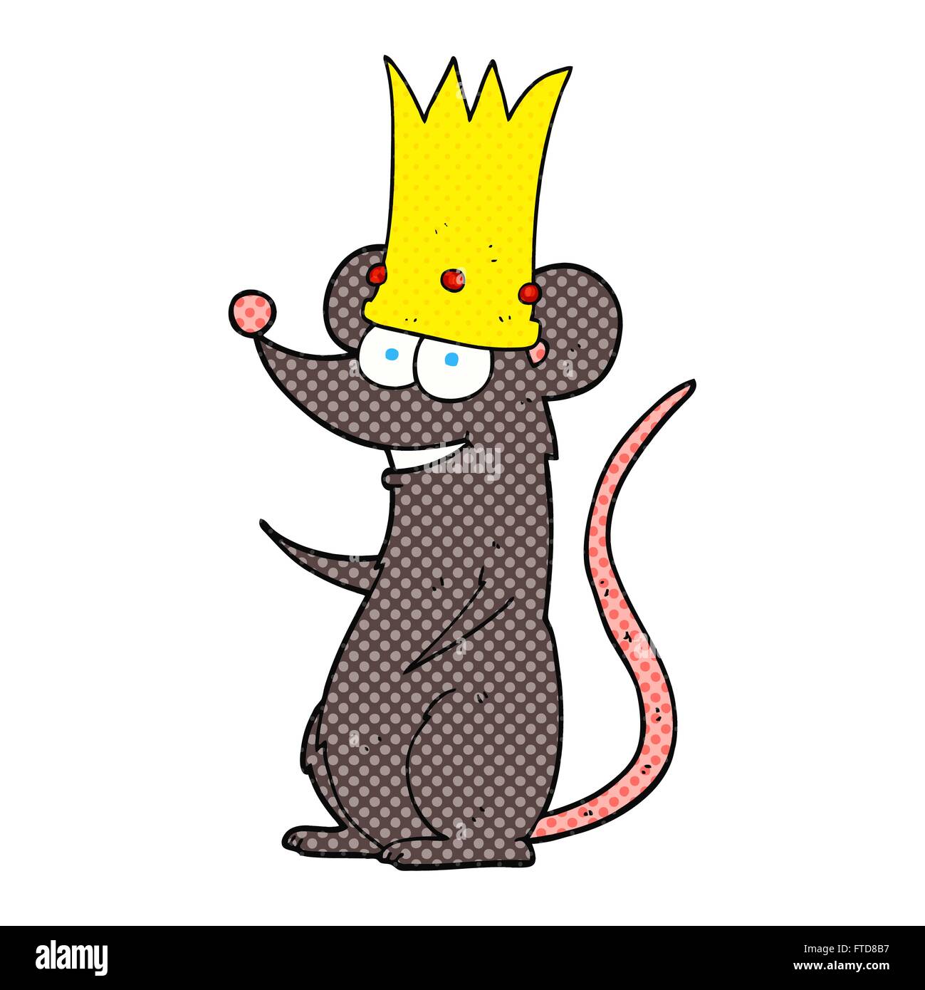 freehand retro cartoon rat king Stock Vector Image & Art - Alamy