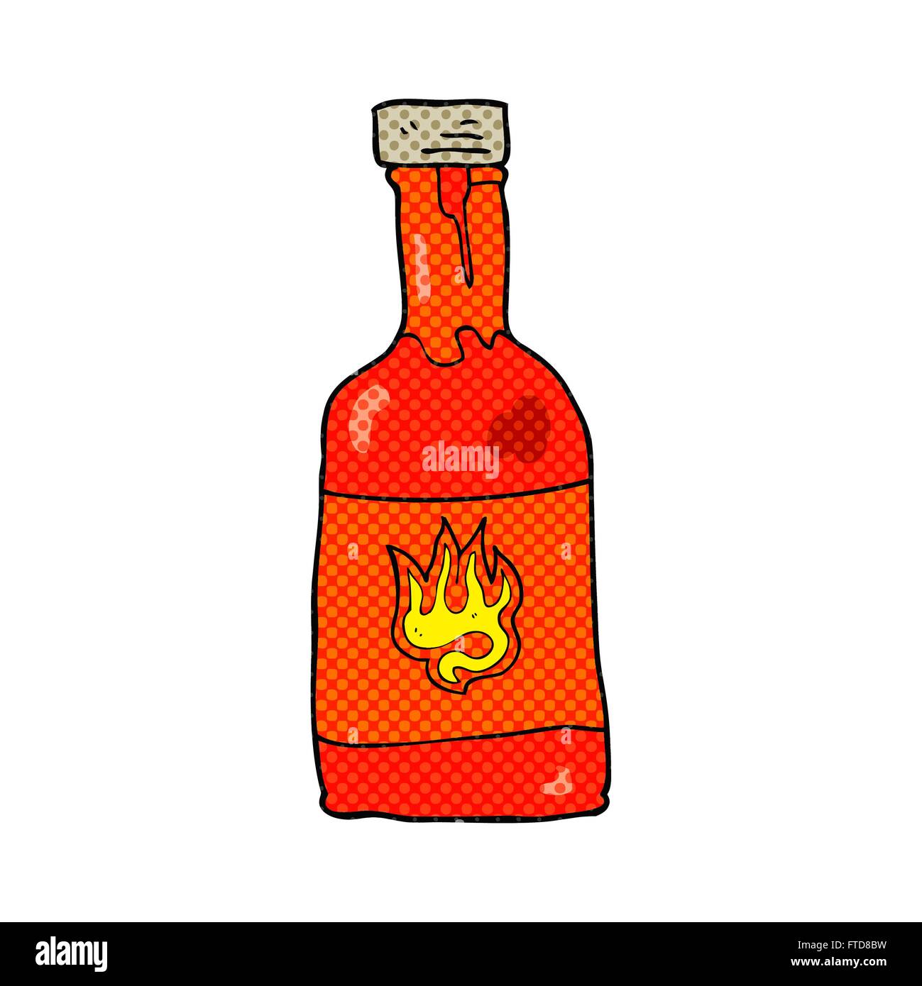 freehand drawn cartoon chili sauce bottle Stock Vector Image & Art Alamy