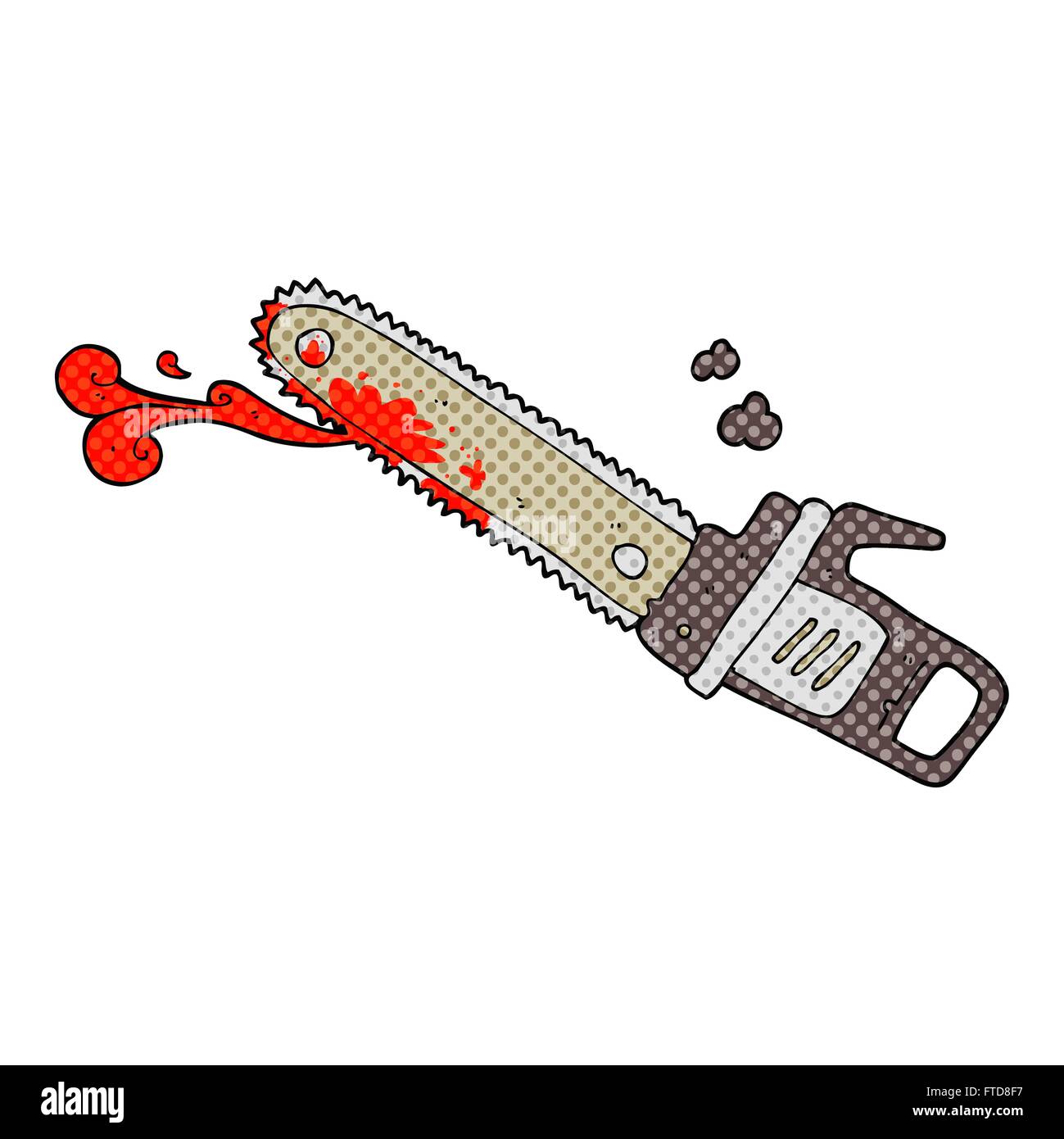 freehand drawn cartoon bloody chainsaw Stock Vector Image & Art Alamy