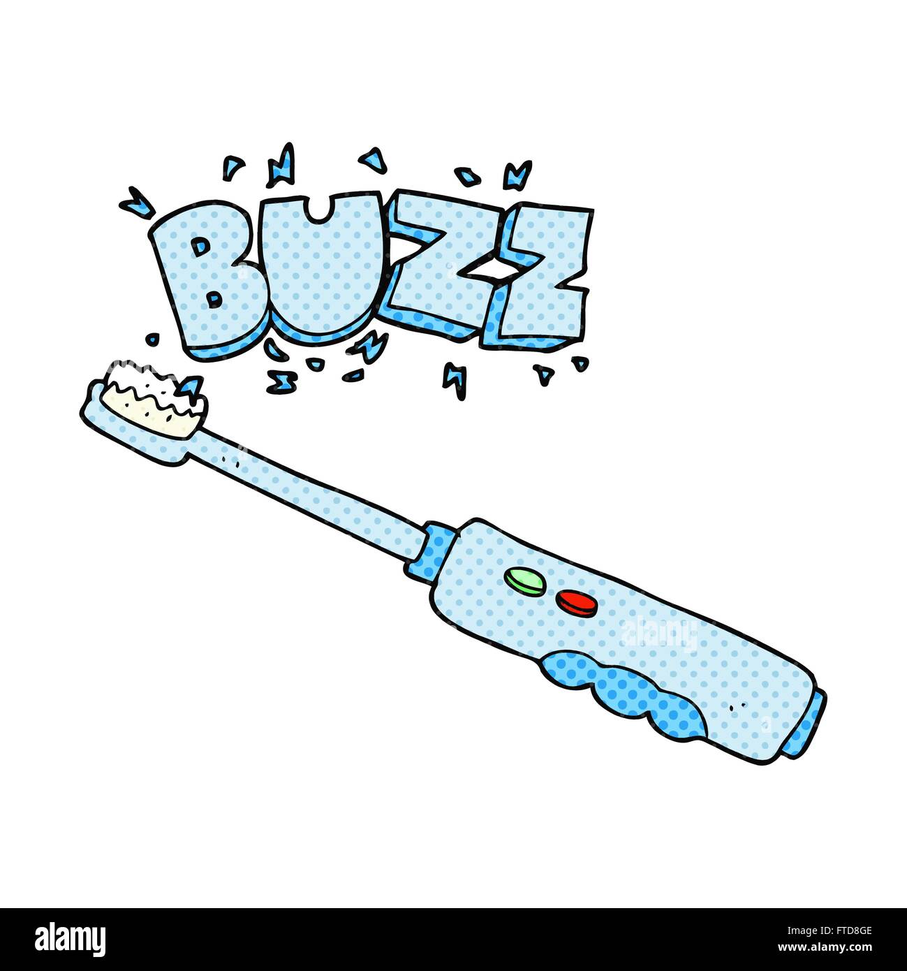 freehand drawn cartoon buzzing electric toothbrush Stock Vector Image ...