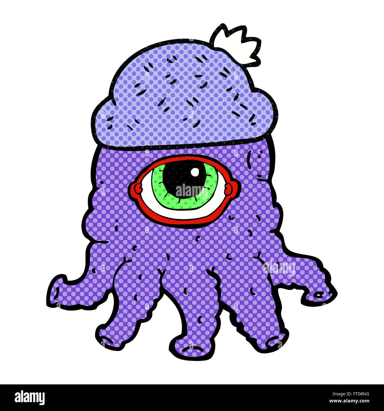 freehand drawn cartoon alien wearing hat Stock Vector Image & Art - Alamy