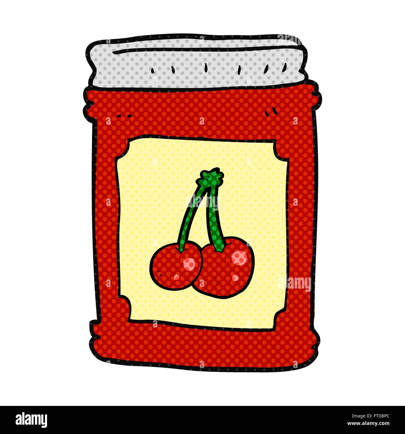 freehand drawn cartoon cherry jam jar Stock Vector Image & Art Alamy