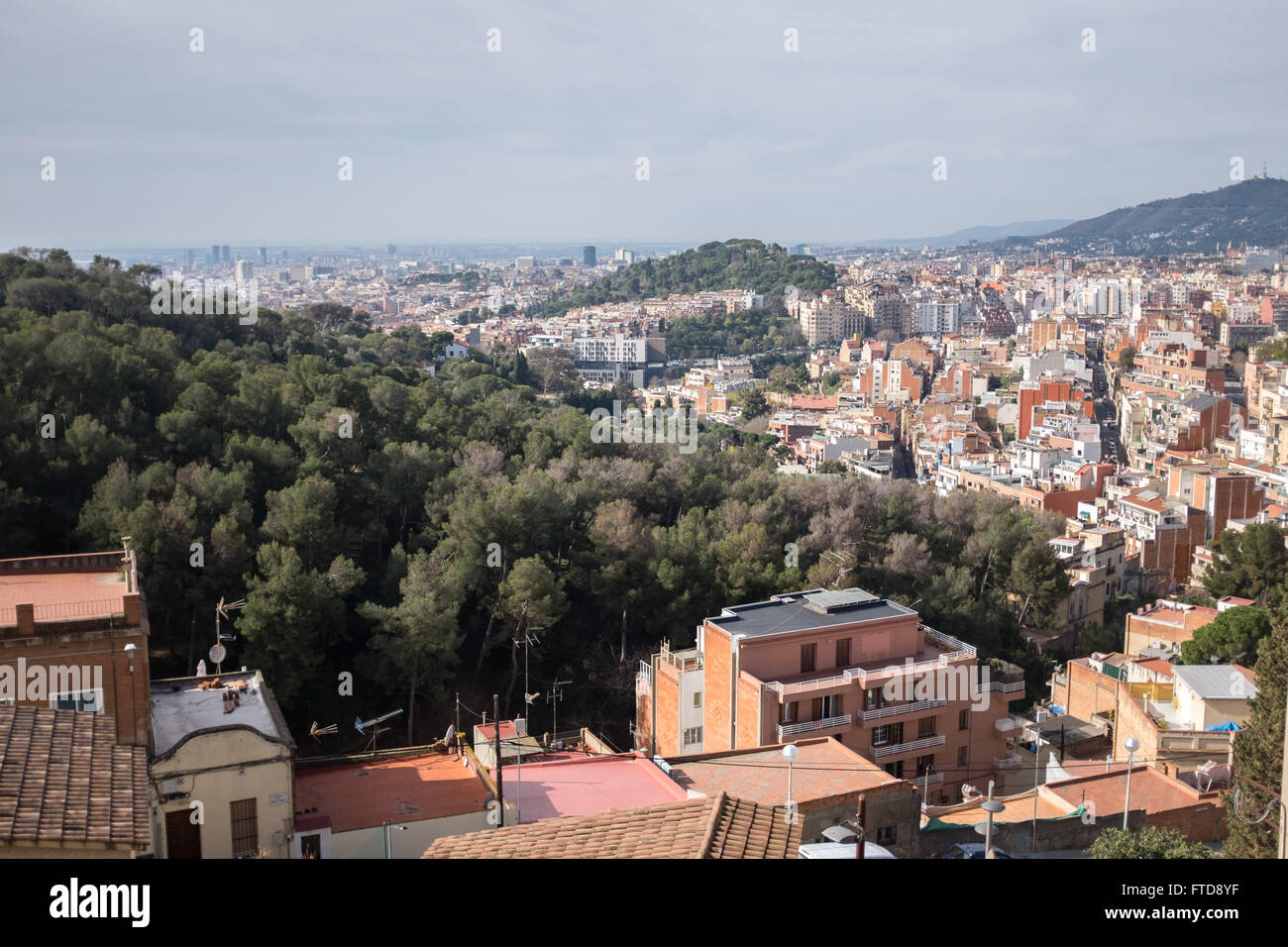 View of Barcelona city centre Stock Photo Alamy