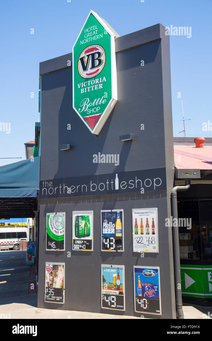 liquor store in Byron Bay selling alcohol and VB bitter,New