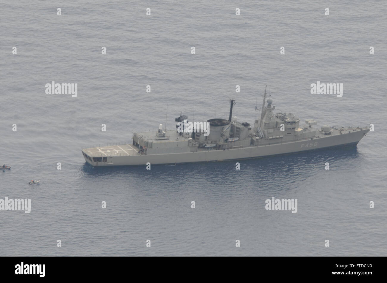 150520-N-ZZ999-003 MEDITTERANEAN SEA (May 20, 2015) The Hellenic navy frigate Adrias (F 459) participates in Exercise Phoenix Express 2015, May 20, 2015. Phoenix Express 2015 is an exercise sponsored and facilitated by U.S. Africa Command, which is designed to improve regional cooperation, maritime domain awareness, information-sharing practices, and tactical interdiction expertise to counter sea-based illicit activity in the region. (U.S. Navy photo by Mass Communication Specialist 2nd Class Rebecca Sunderland/Released) Stock Photo