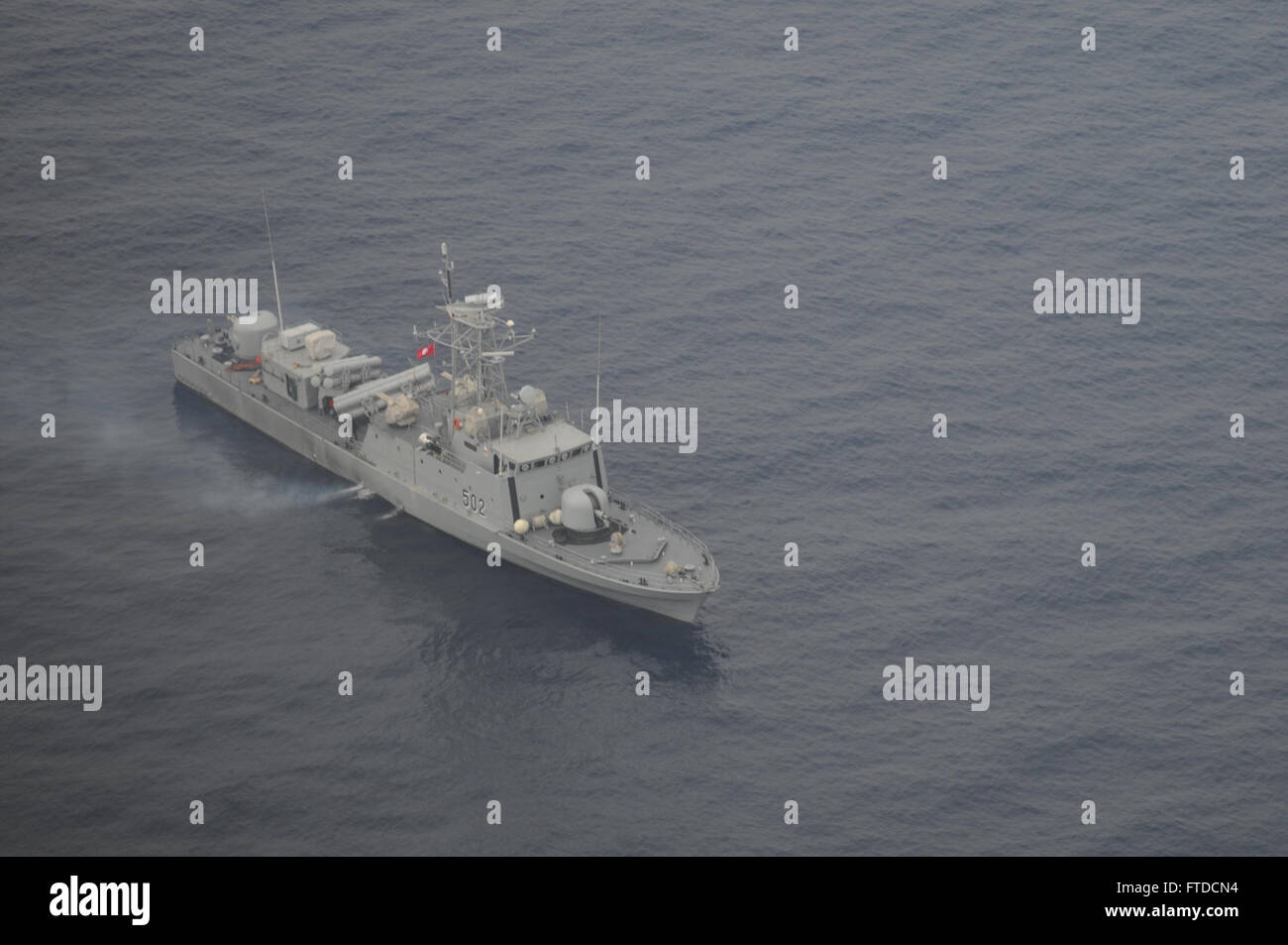 150520-N-ZZ999-006 MEDITTERANEAN SEA (May 20, 2015) Tunisian navy fast patrol boat Tunis (PLM 502) participates in Exercise Phoenix Express 2015, May 20, 2015. Phoenix Express 2015 is an exercise sponsored and facilitated by U.S. Africa Command, which is designed to improve regional cooperation, maritime domain awareness, information-sharing practices, and tactical interdiction expertise to counter sea-based illicit activity in the region. (U.S. Navy photo by Mass Communication Specialist 2nd Class Rebecca Sunderland/Released) Stock Photo