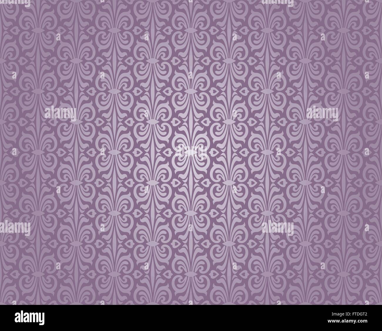 violet and silver luxury vintage pattern wallpaper Stock Vector