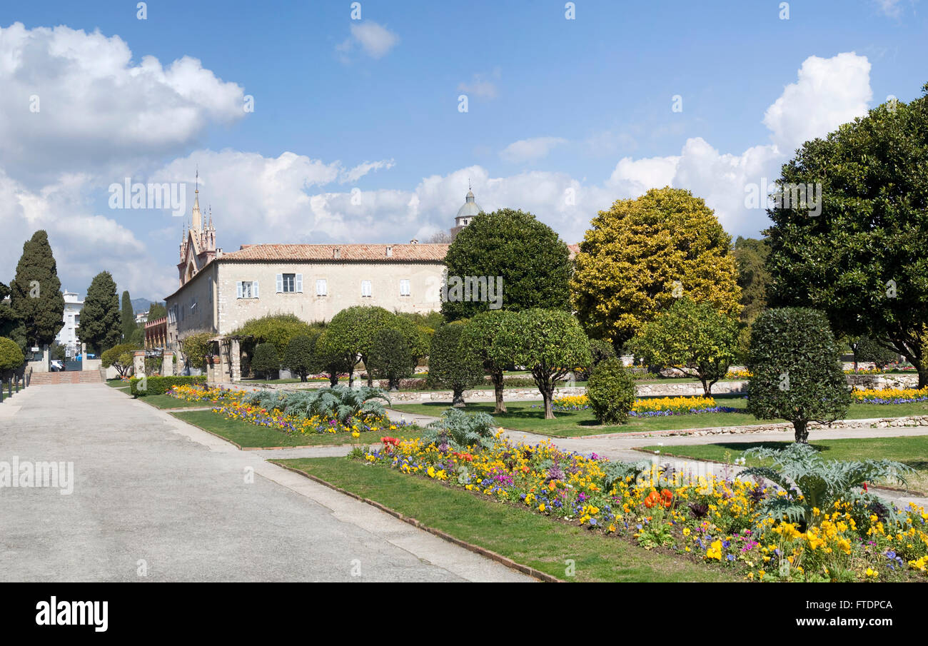 Franciscan church and monastery of Cimiez. Nice, France Stock Photo