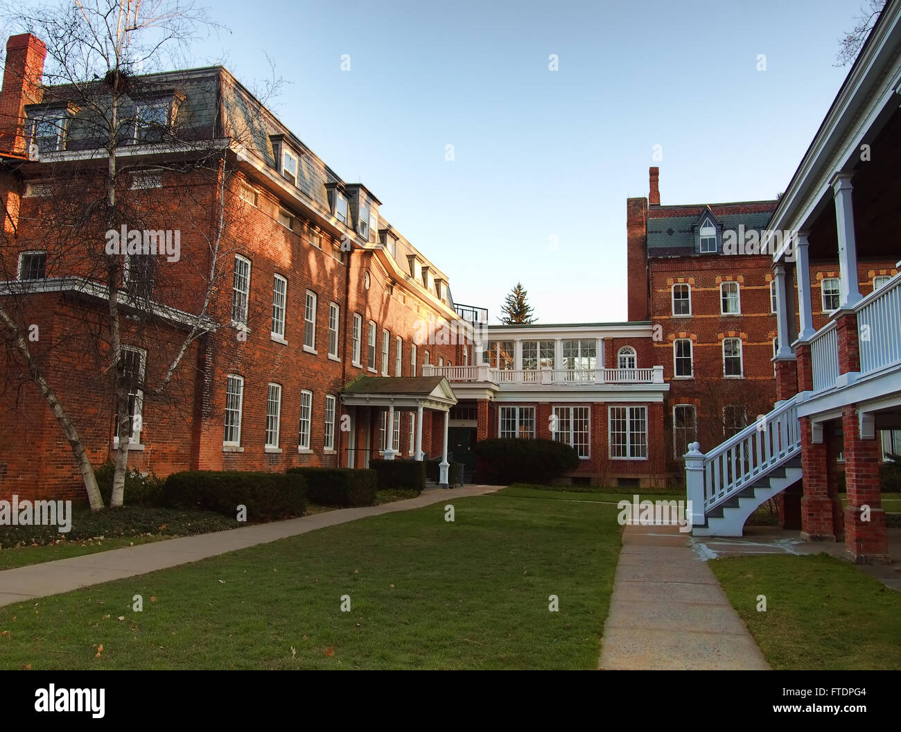 mansion courtyard, Oneida Community Mansion, Oneida, New York
