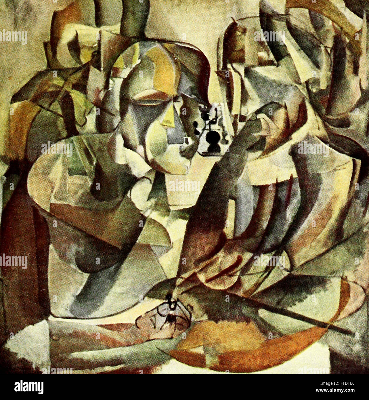 Portrait of Chess Players by Marcel Duchamp, circa 1911 Stock Photo