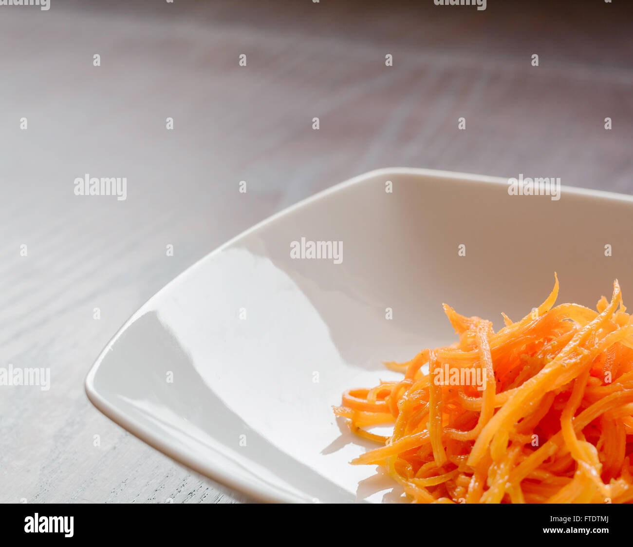 grated carrots julienne Stock Photo