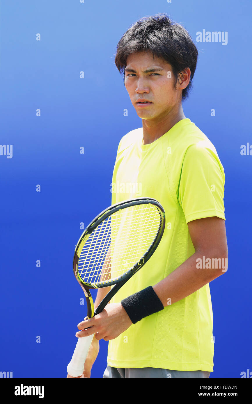 Young Japanese tennis player in action Stock Photo Alamy