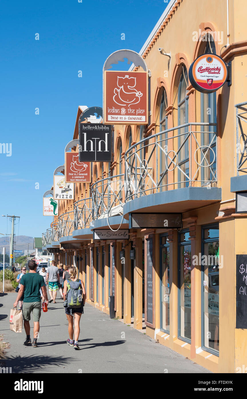 Shops on Marine Parade, New Brighton, Christchurch, Canterbury Region