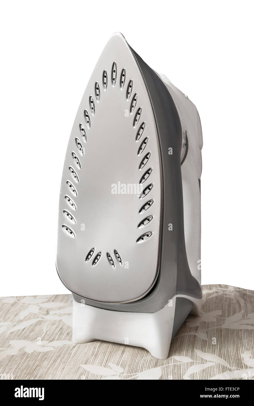 Household Iron on an ironing board, isolated on white Stock Photo Alamy