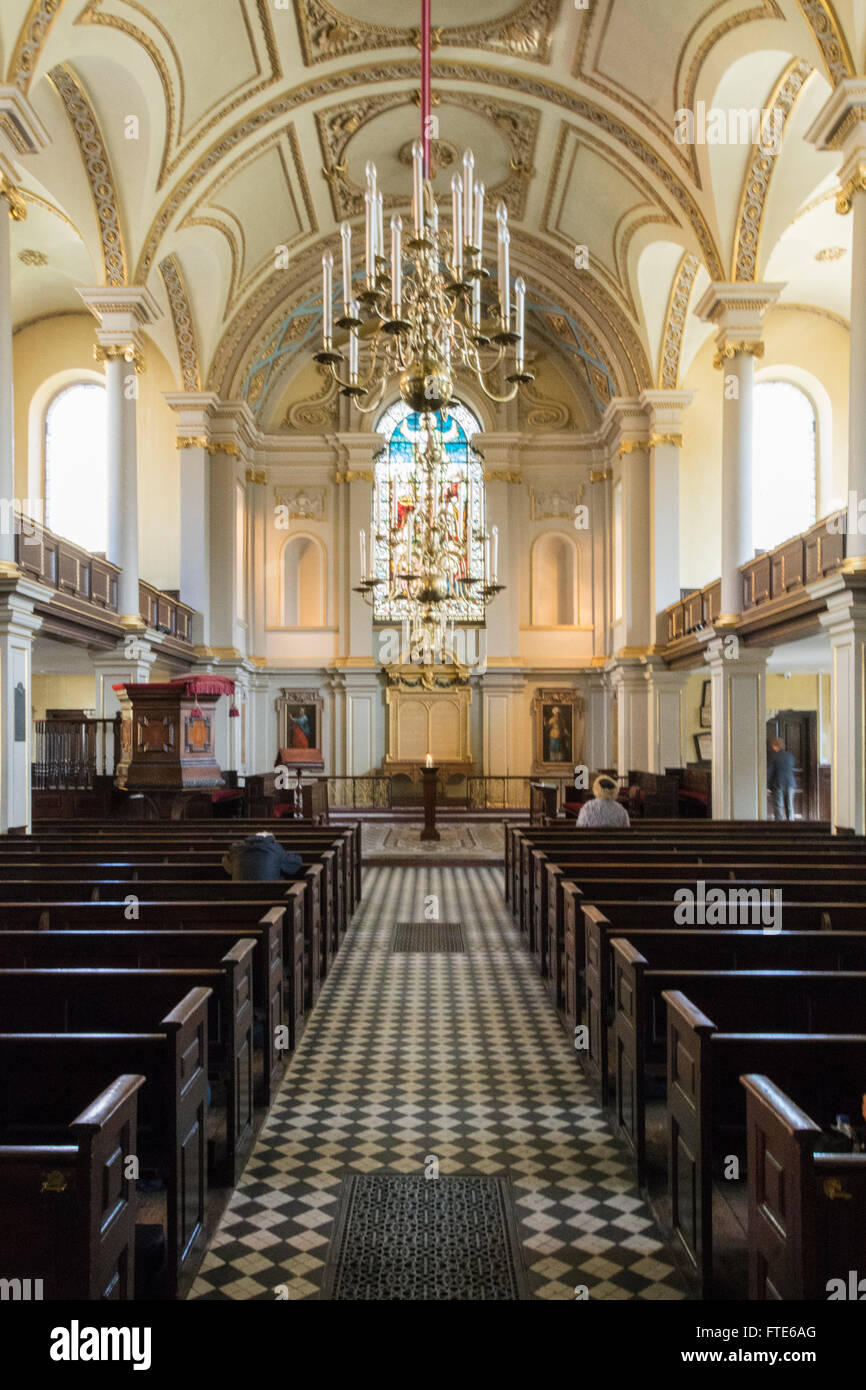 Interior of St Giles in the Fields Church in Holborn, London, England, UK Stock Photo
