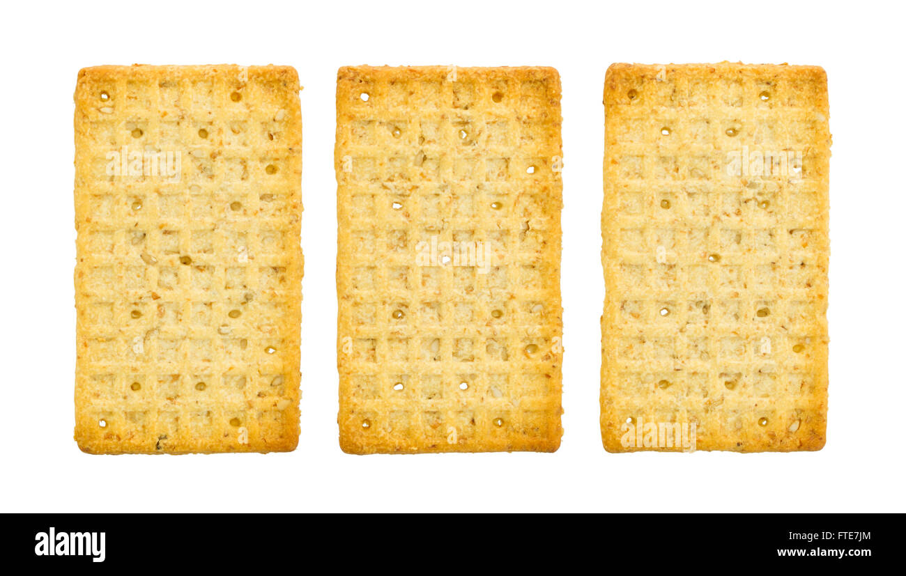 Simple crackers isolated on a white background Stock Photo - Alamy