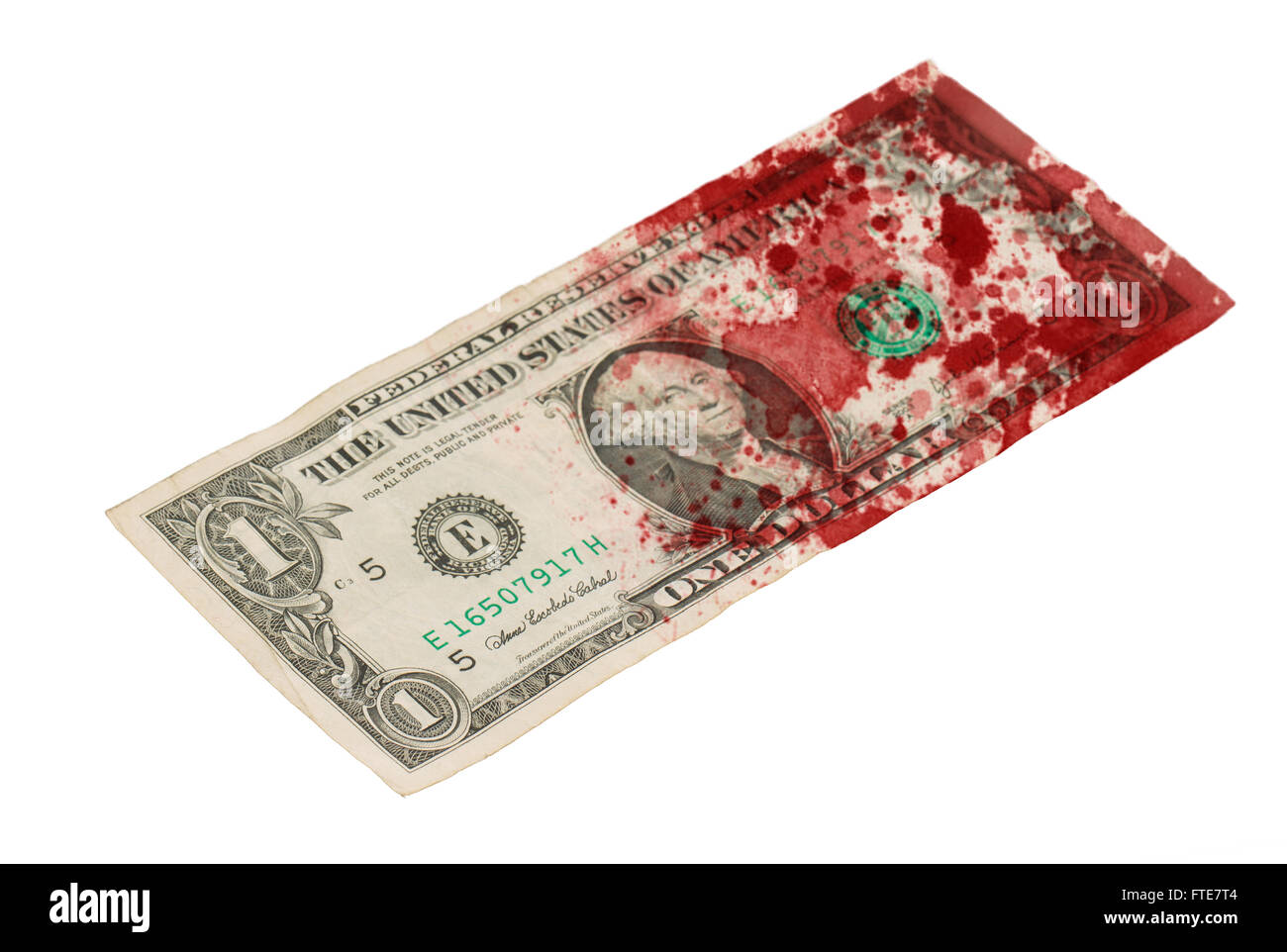 Blood Money Cut Out Stock Images Pictures Alamy - us one dollar bill close up photo blood stock image