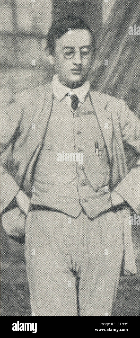 Irish nationalist, poet, journalist & rebel leader Joseph Plunkett 1916 Easter Rising Stock Photo