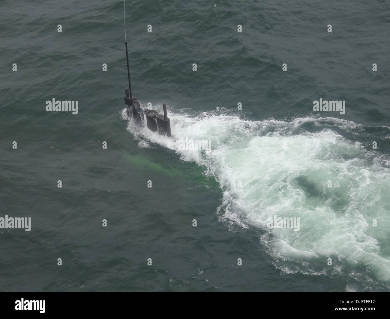140614-N-ZZNNN-021: German submarine U31 surfaces upon completion of a subsurface training exercise during Baltic Operations (BALTOPS) 2014. Now in its 42nd year, BALTOPS is an annual, multinational exercise to enhance maritime capabilities, interoperability, and to support regional stability.(Photo by Lt. Cmdr. Chad Harvey) Stock Photo