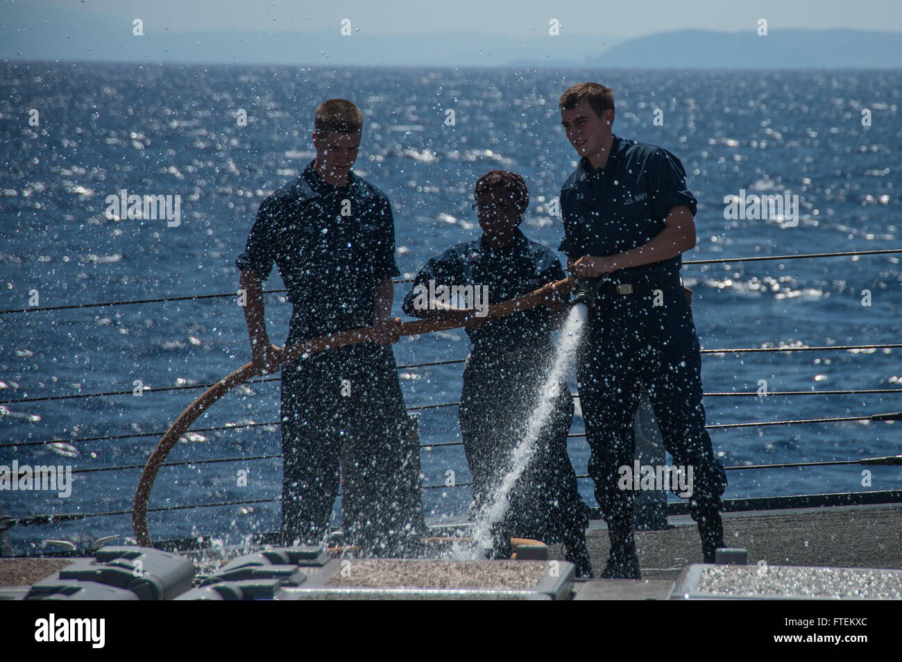 MC2 Jason Howard Navy U.S. Navy USS Stout jason howard mediterranean Stock Photo