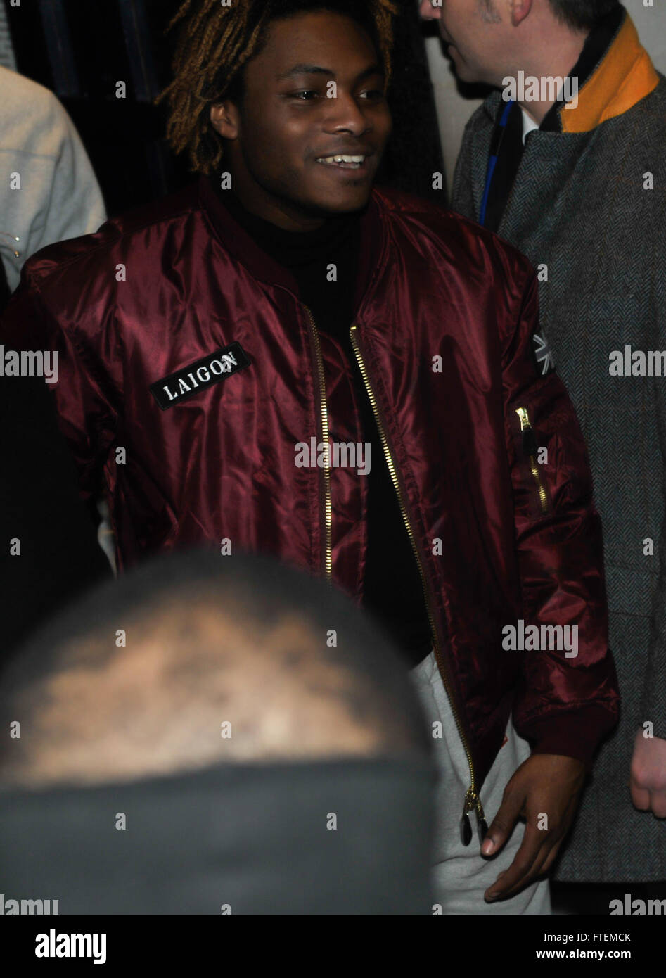 Section Rapper Section Boyz leave Tramp nightclub after BRITS party Featuring: Section ...