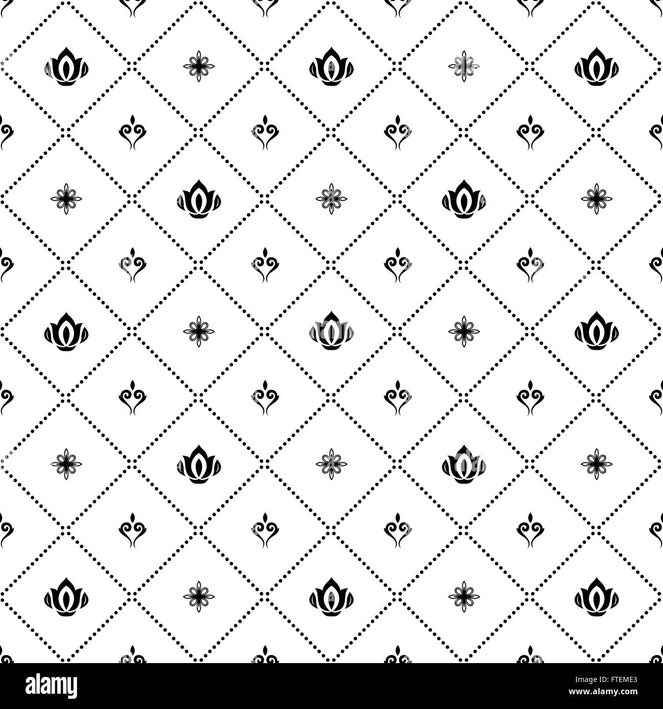 Seamless Vector Pattern With Royal Lily Stock Vector Image & Art - Alamy