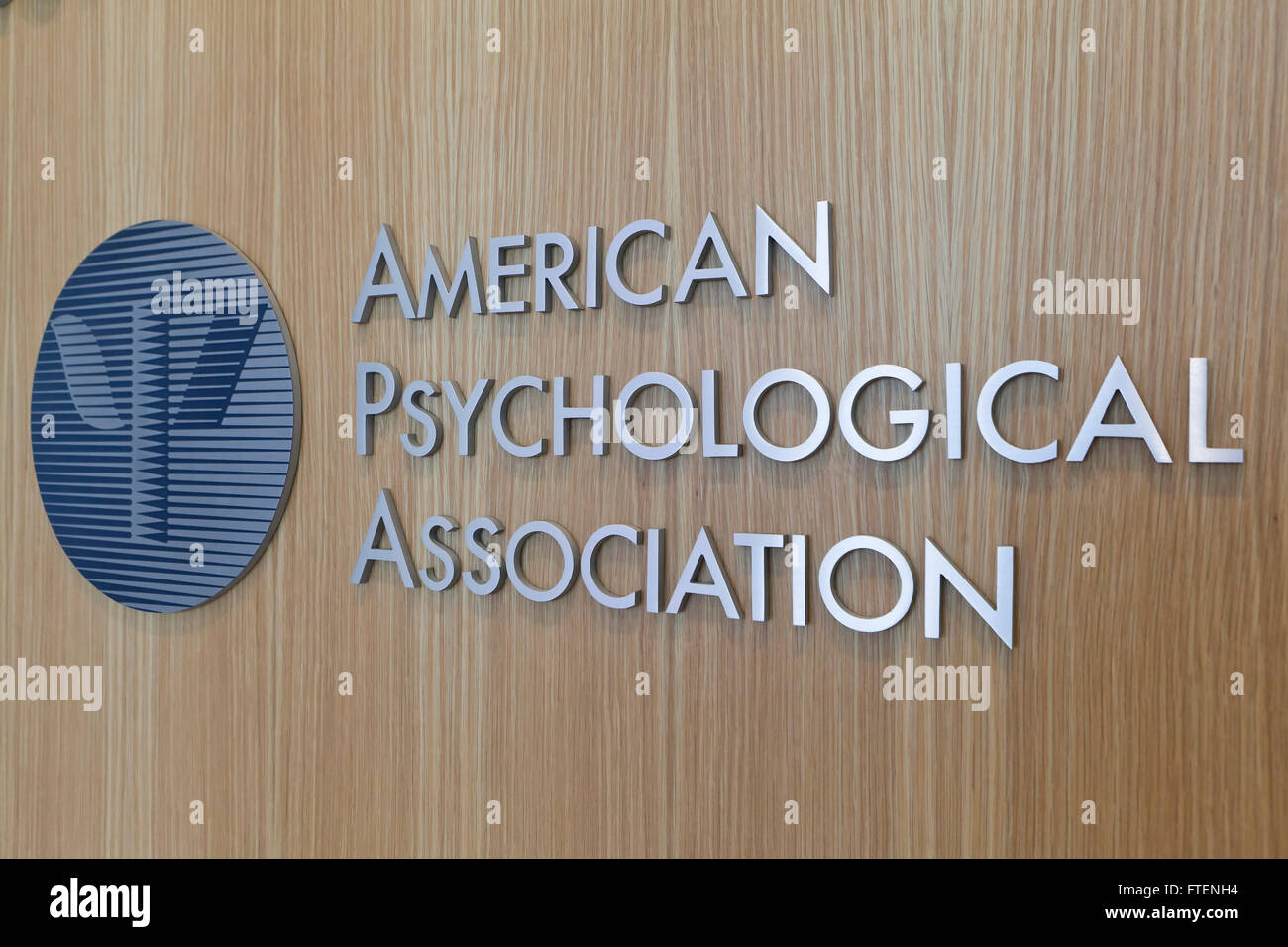 American Psychological Association lobby sign - Washington, DC USA Stock Photo